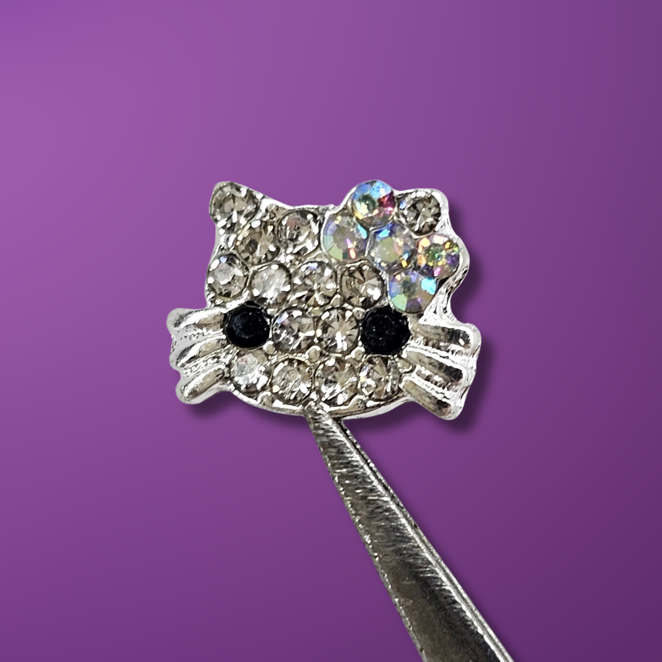 Silver Hello Kitty Crystal Charms - 10 Pack
