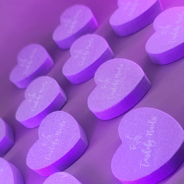 Purple Mini Heart Buffers - 15 Pack