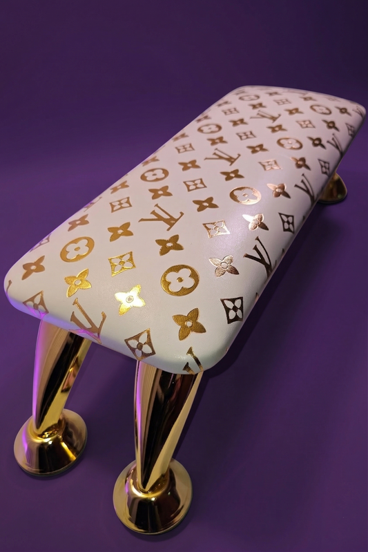 White & Gold LV - Signature Armrest